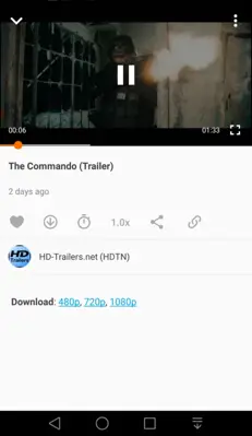 HD Trailers android App screenshot 1